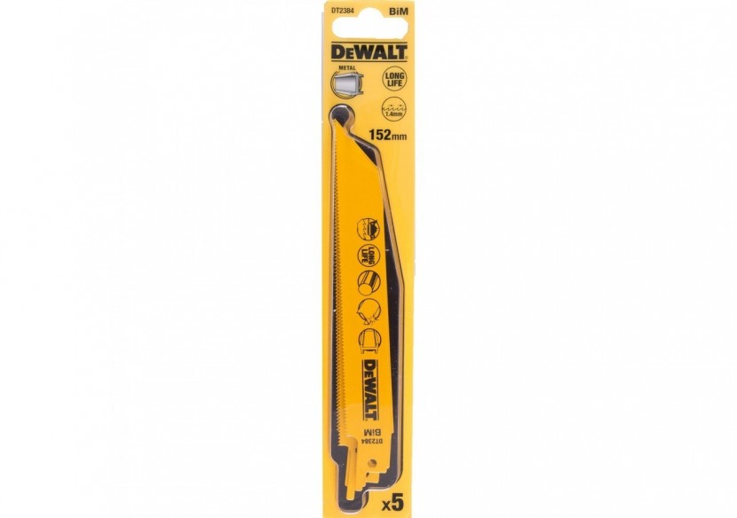 Lame De Scie Sabre Bim Pour La Coupe Du Métal 152mm Profondeur inférieur à 3mm - DT2384-QZ - Dewalt Lame De Scie Sabre Bim Pour La Coupe Du Métal 152mm Profondeur inférieur à 3mm - DT2384-QZ - Dewalt
