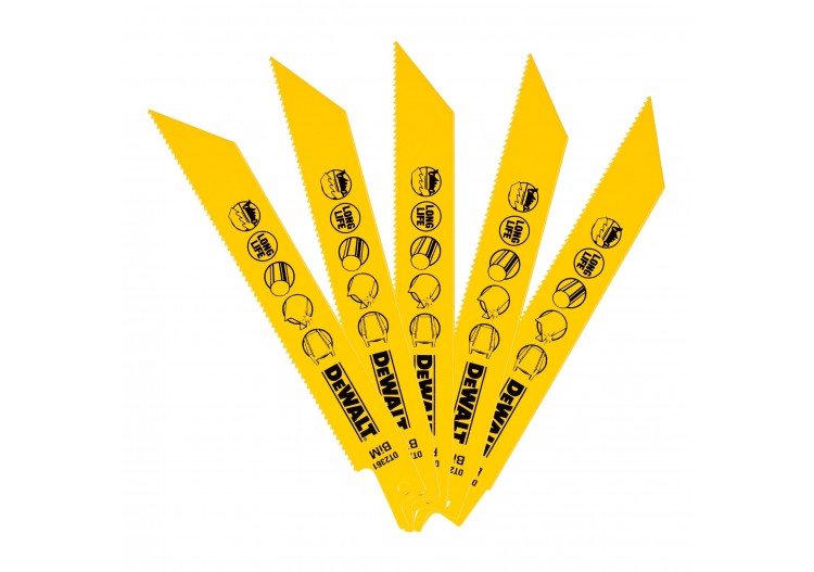 Lame De Scie Sabre Bim Pour La Coupe Du Métal 152mm Profondeur inférieur à 8mm - DT2361-QZ - Dewalt