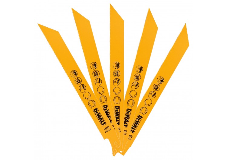 Lame de scie sabre BIM pour la coupe du métal 152mm Profondeur inférieur à 3mm - DT2354-QZ - Dewalt