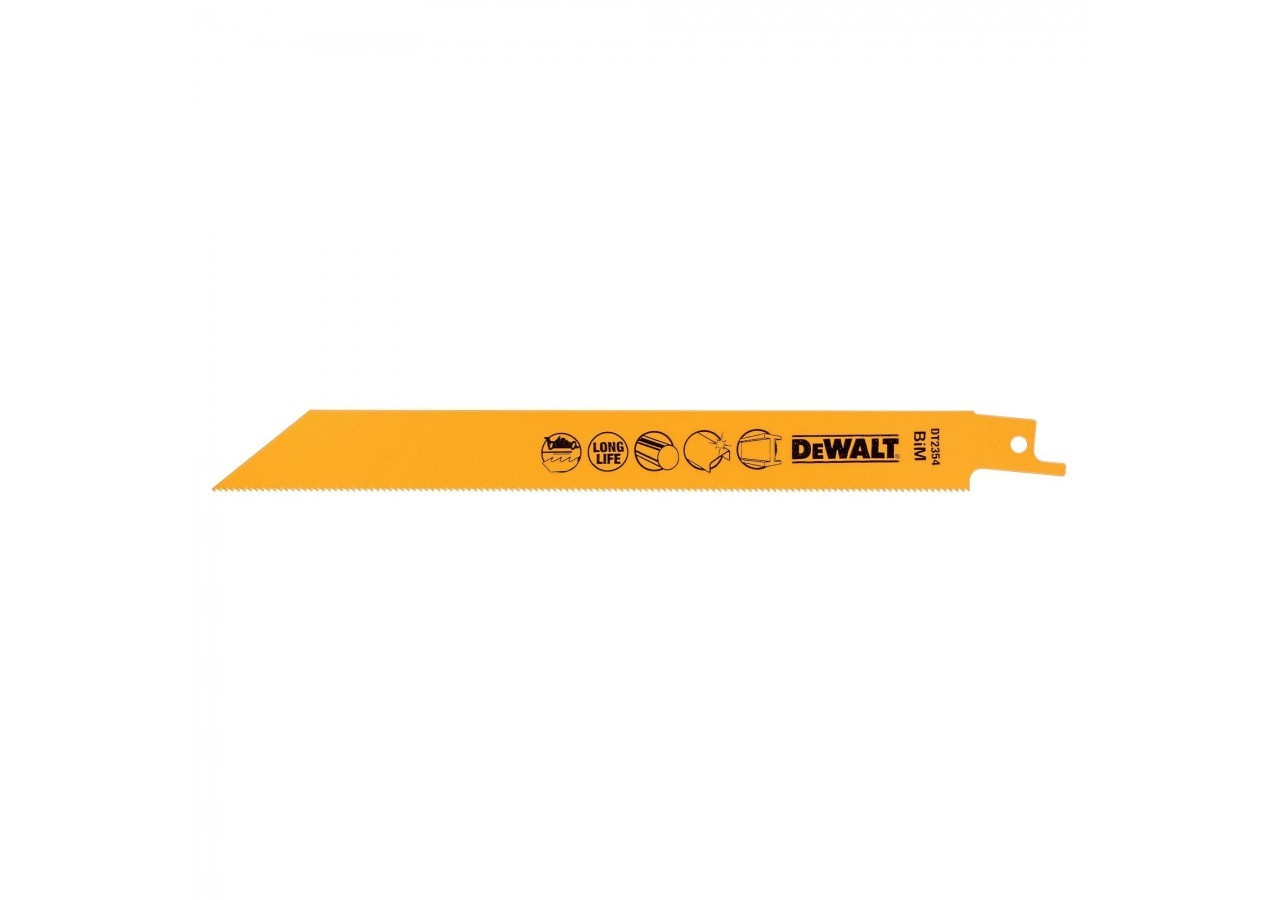 Lame de scie sabre BIM pour la coupe du métal 152mm Profondeur inférieur à 3mm - DT2354-QZ - Dewalt