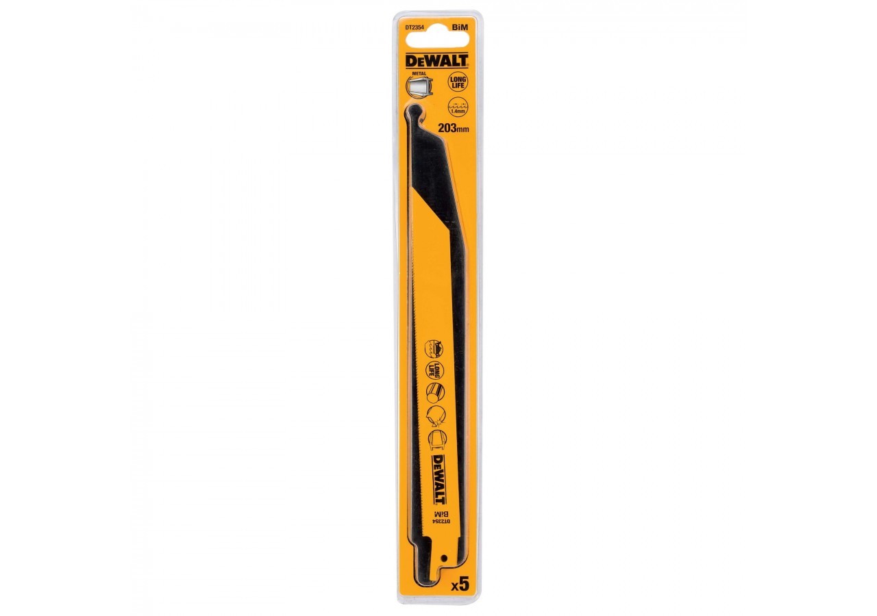 Lame de scie sabre BIM pour la coupe du métal 152mm Profondeur inférieur à 3mm - DT2354-QZ - Dewalt
