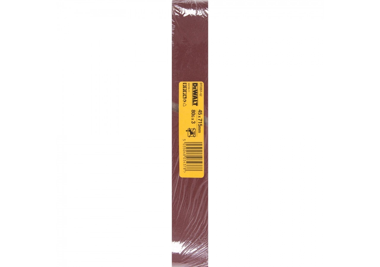 Bande abrasive pour tourets grains pour le travail du métal, du bois et de la céramique, 45x715mm grain 80 - DT3351-QZ - Dewalt
