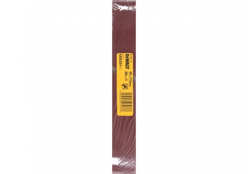 Bande abrasive pour tourets grains pour le travail du métal, du bois et de la céramique, 45x715mm grain 80 - DT3351-QZ - Dewalt Bande abrasive pour tourets grains pour le travail du métal, du bois et de la céramique, 45x715mm grain 80 - DT3351-QZ - Dewalt