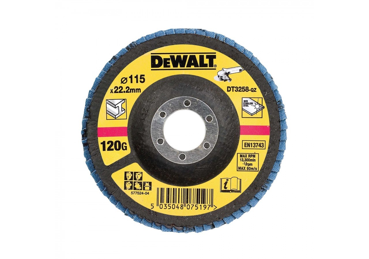 Disque A Lamelles Grain 120 Ø 115mm - DT3258-QZ - Dewalt
