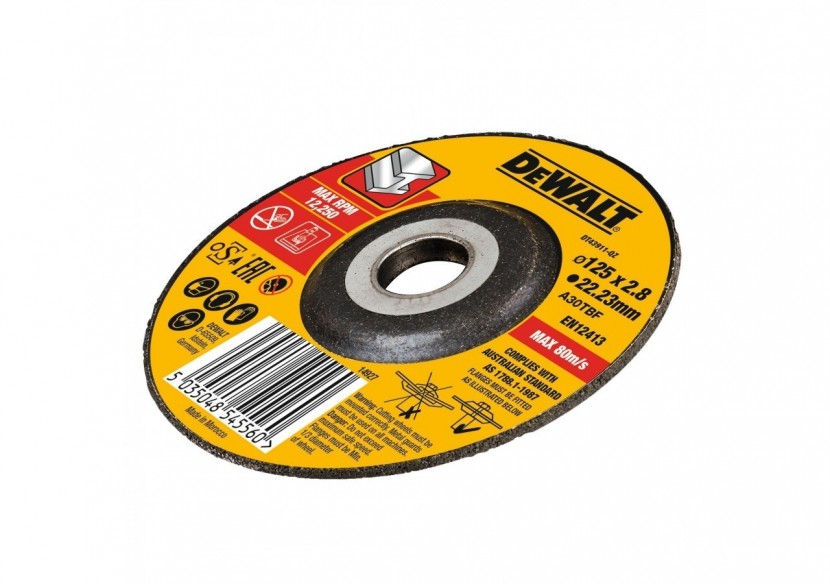 Disque À Tronçonner Le Métal 125X22.2mm, Épaisseur 2.8mm, Moyeu Déporté - DT43911-QZ - Dewalt Disque À Tronçonner Le Métal 125X22.2mm, Épaisseur 2.8mm, Moyeu Déporté - DT43911-QZ - Dewalt