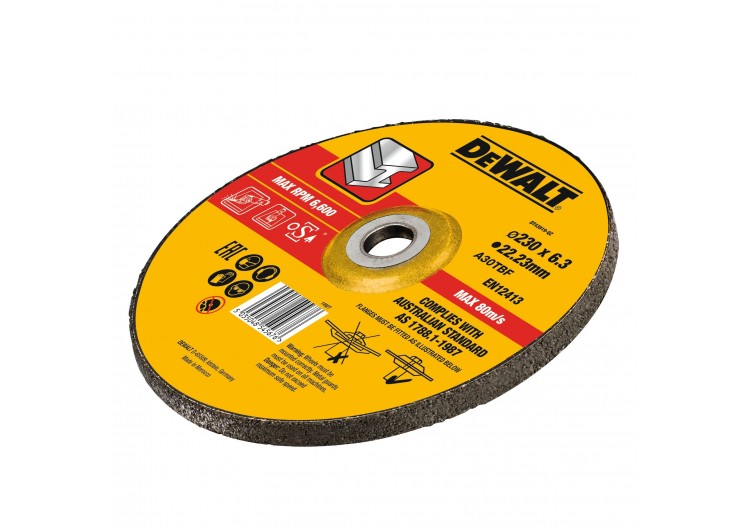 Disque À Meuler Le Métal 230X22.2mm, Épaisseur 6mm, Moyeu Déporté - DT43919-QZ - Dewalt 2