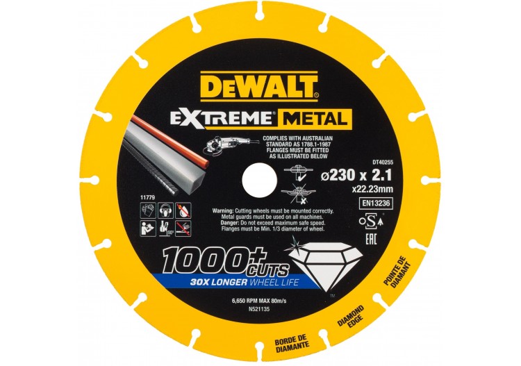 Disque Extreme Métal 230 X X 22.23 X 1.5 mm - DT40255-QZ - Dewalt