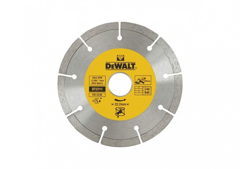 Disque Fritté Segmenté Pour Matériaux De Construction/Béton 125X22.2mm - DT3711-QZ - Dewalt Disque Fritté Segmenté Pour Matériaux De Construction/Béton 125X22.2mm - DT3711-QZ - Dewalt