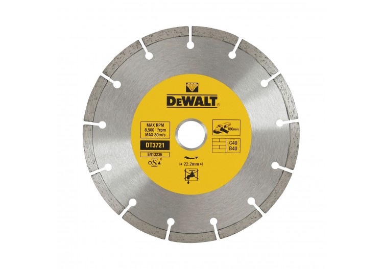 Disque Fritté Segmenté Pour Matériaux De Construction/Béton 180X22.2mm - DT3721-QZ - Dewalt