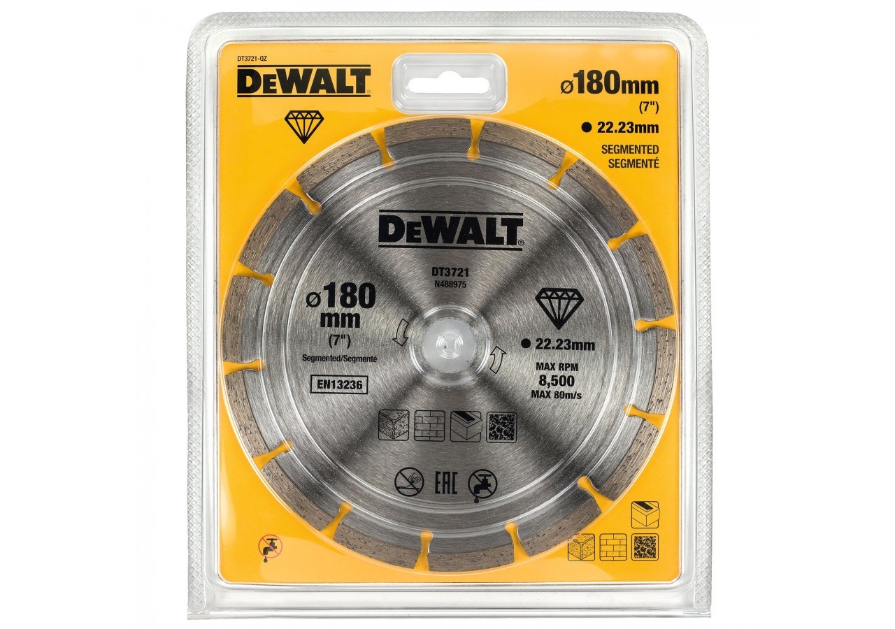 Disque Fritté Segmenté Pour Matériaux De Construction/Béton 180X22.2mm - DT3721-QZ - Dewalt