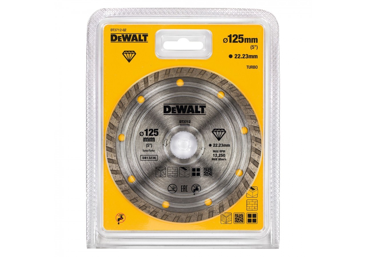 Disque turbo pour matériaux de construction/béton 125x22.2mm - DT3712-QZ - Dewalt