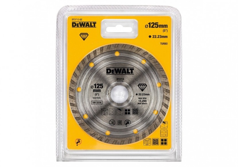 Disque turbo pour matériaux de construction/béton 125x22.2mm - DT3712-QZ - Dewalt