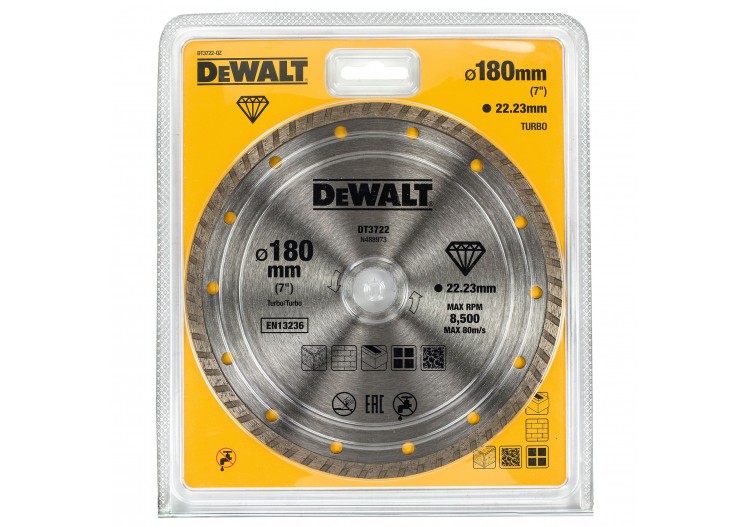 Disque Turbo Pour Matériaux De Construction/Béton 180X22.2mm - DT3722-QZ - Dewalt 2