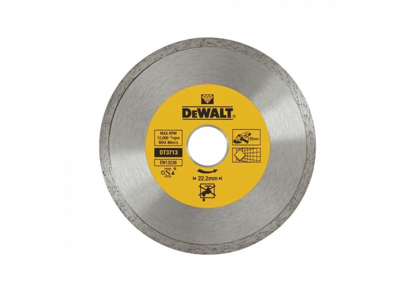 Disque À Jante Continue Pour Béton, Brique Et Pierre 125X22.2mm - DT3713-QZ - Dewalt Disque À Jante Continue Pour Béton, Brique Et Pierre 125X22.2mm - DT3713-QZ - Dewalt