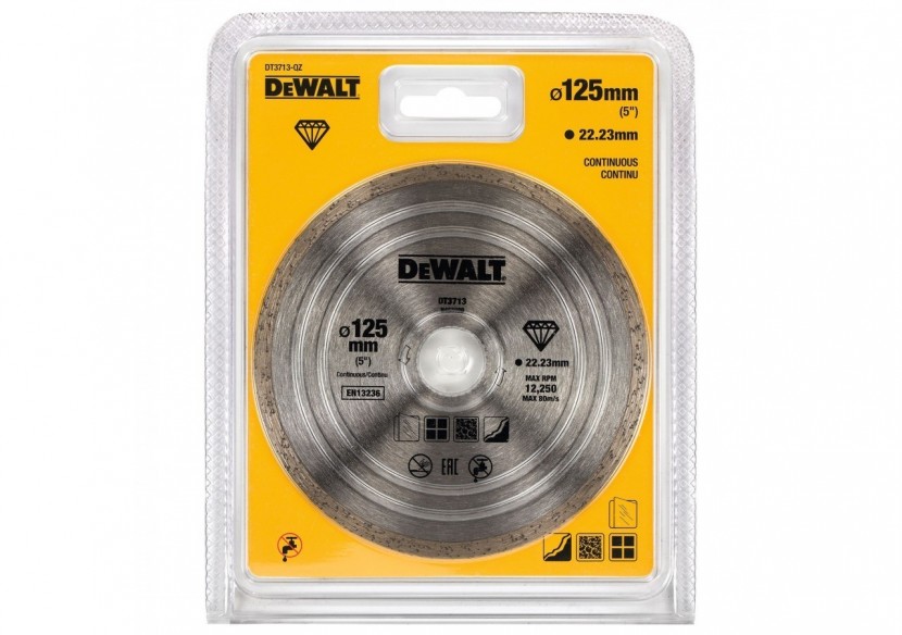 Disque À Jante Continue Pour Béton, Brique Et Pierre 125X22.2mm - DT3713-QZ - Dewalt Disque À Jante Continue Pour Béton, Brique Et Pierre 125X22.2mm - DT3713-QZ - Dewalt