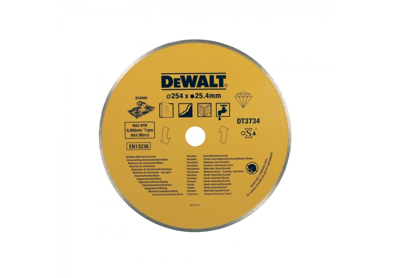 Lame pour porcelaine et pierre 250x25.4mm - DT3734-XJ - Dewalt