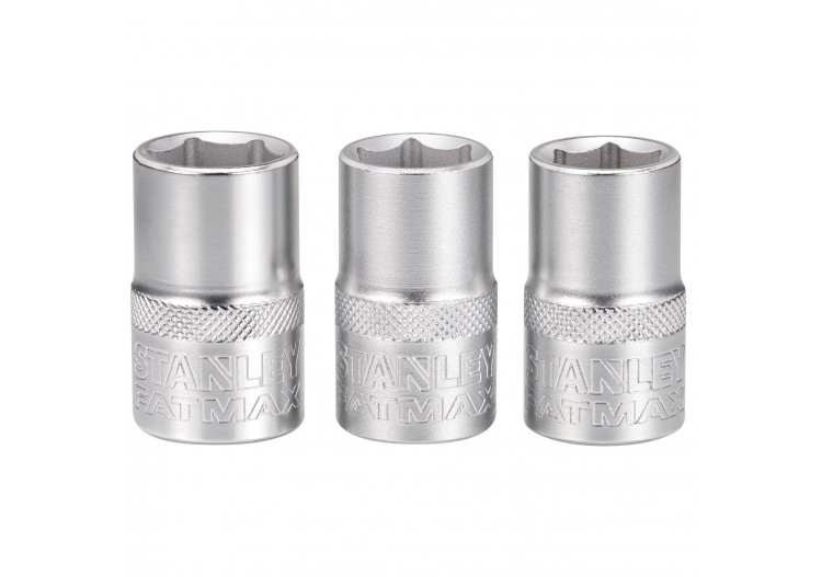 JEU DE DOUILLES 1/2" 6 PANS 14-15- 16 MM FATMAX - 3 PIECES - FMMT17093-0 - Stanley