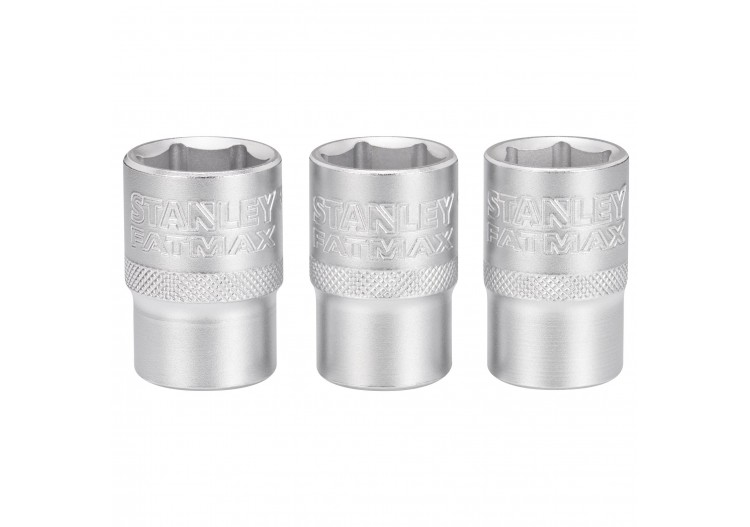 JEU DE DOUILLES 1/2" 6 PANS 17-18- 19 MM FATMAX - 3 PIECES - FMMT17094-0 - Stanley