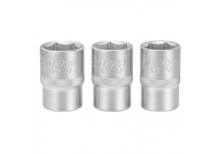 JEU DE DOUILLES 1/2" 6 PANS 17-18- 19 MM FATMAX - 3 PIECES - FMMT17094-0 - Stanley 2