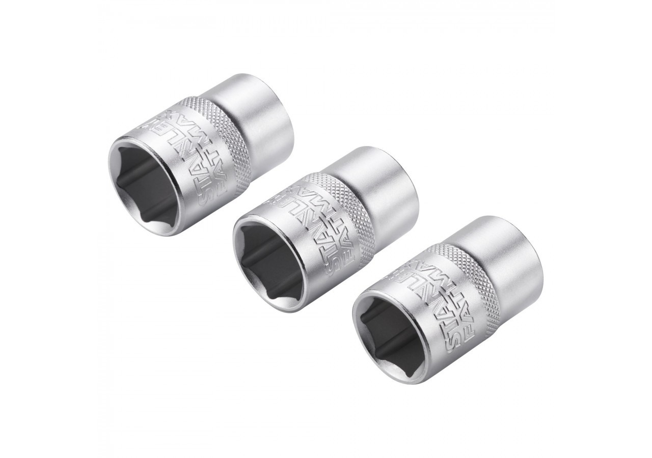JEU DE DOUILLES 1/2" 6 PANS 17-18- 19 MM FATMAX - 3 PIECES - FMMT17094-0 - Stanley