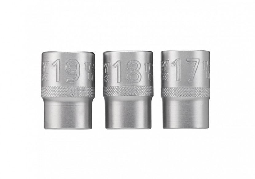 JEU DE DOUILLES 1/2" 6 PANS 17-18- 19 MM FATMAX - 3 PIECES - FMMT17094-0 - Stanley