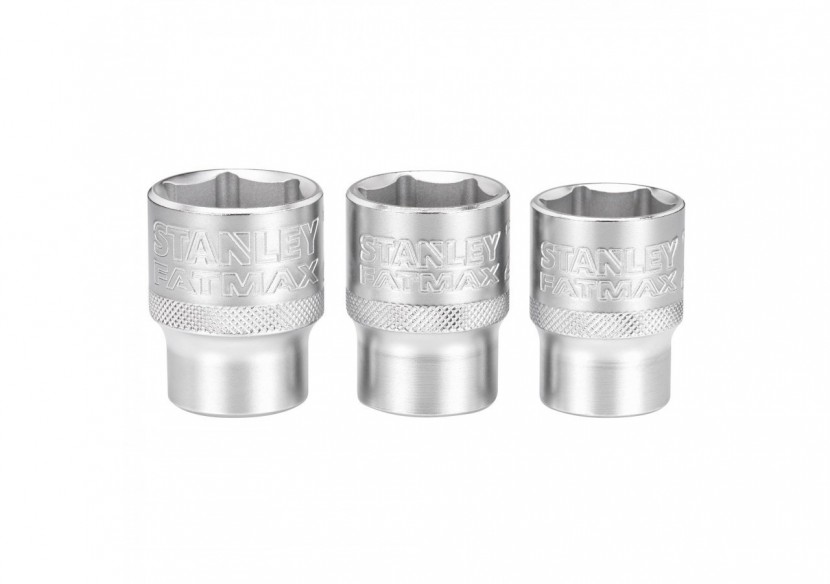 JEU DE DOUILLES 1/2" 6 PANS 21-22- 24 MM FATMAX - 3 PIECES - FMMT17095-0 - Stanley