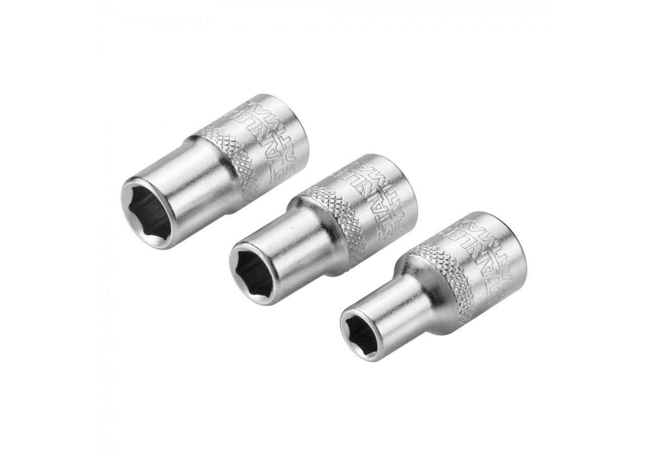 JEU DE DOUILLES 1/4" 6 PANS 5-6-7 MM FATMAX - 3 PIECES - FMMT17090-0 - Stanley