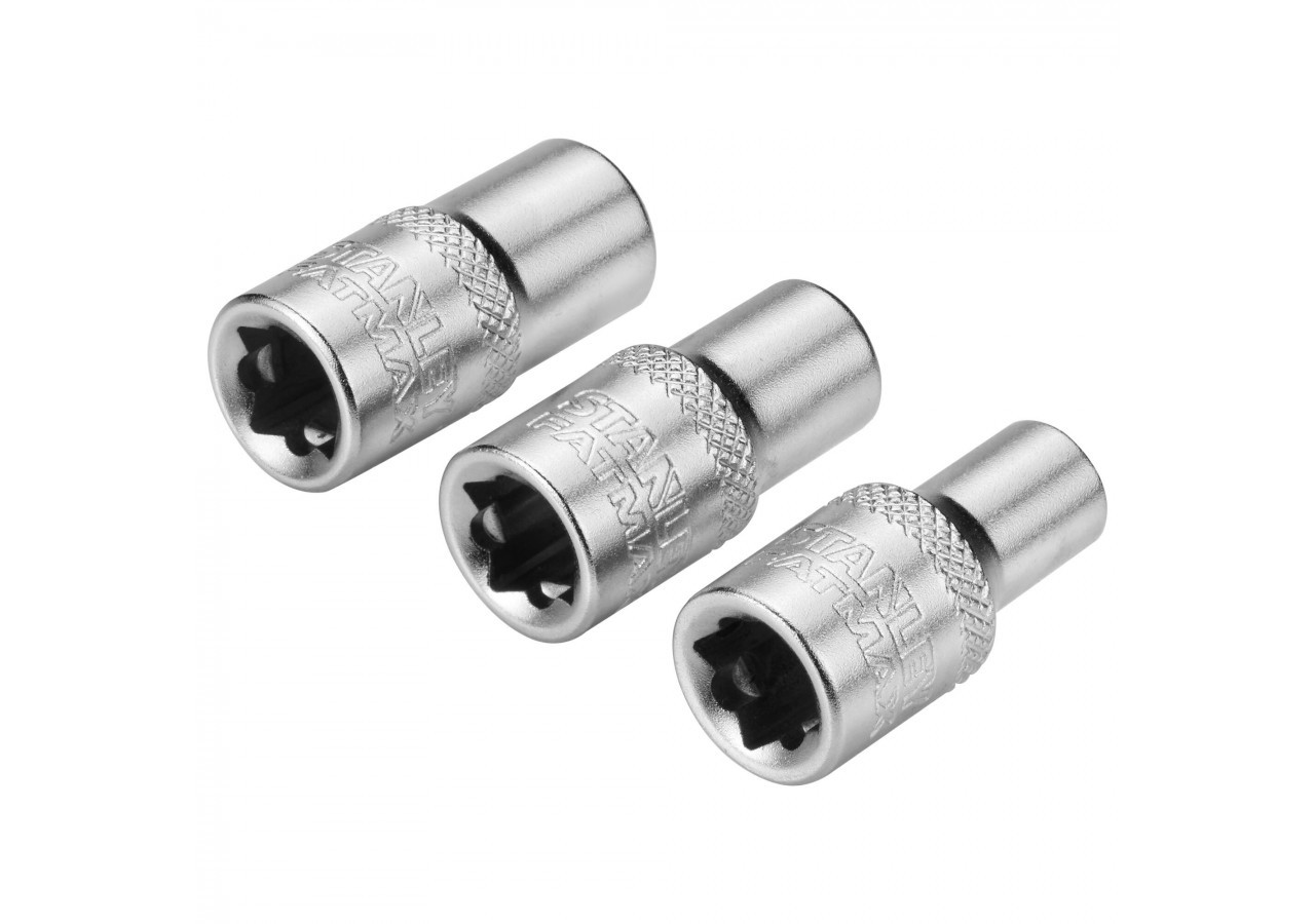 JEU DE DOUILLES 1/4" 6 PANS 5-6-7 MM FATMAX - 3 PIECES - FMMT17090-0 - Stanley