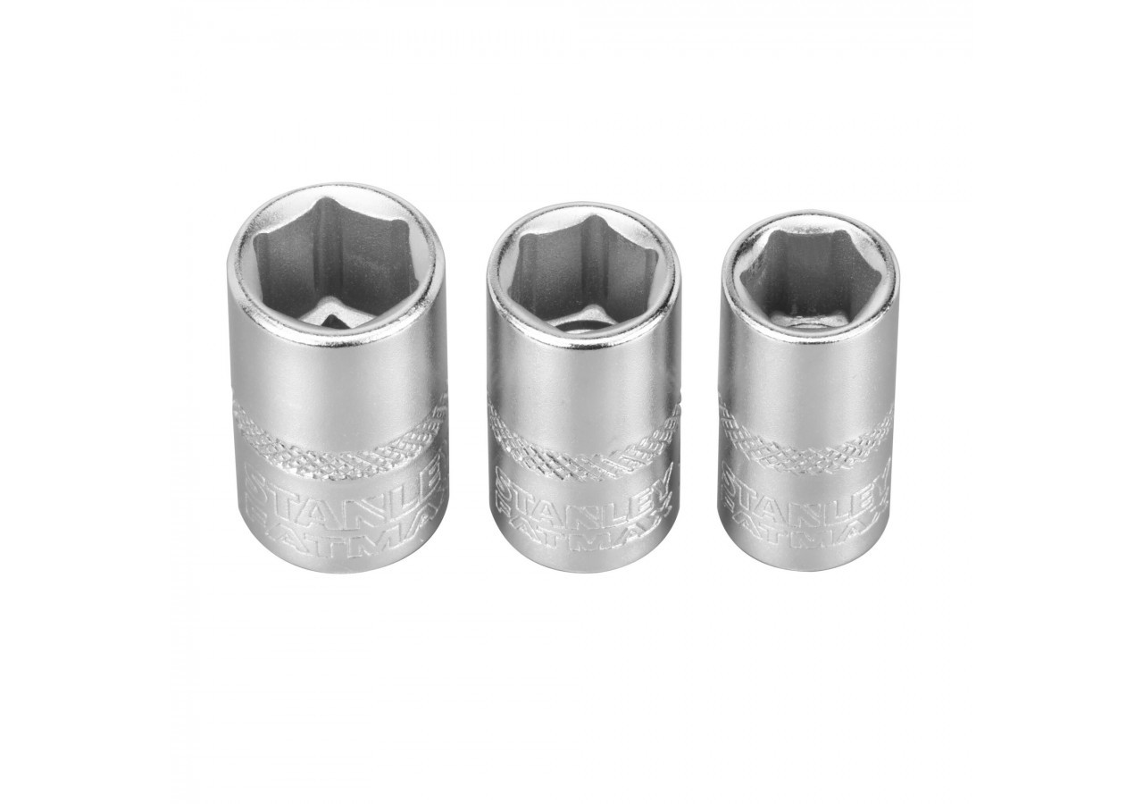 JEU DE DOUILLES 1/4" 6 PANS 8-9-10 MM FATMAX - 3 PIECES - FMMT17091-0 - Stanley