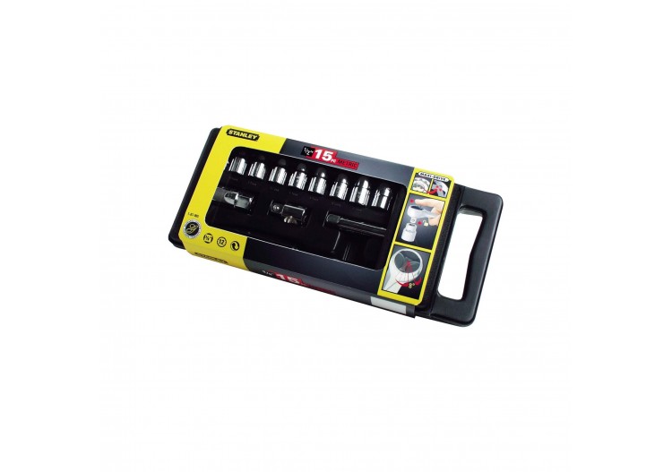 COFFRET A DOUILLES CARRE CONDUCTEUR 1/2" - JEU DE 15PCS - 1-87-065 - Stanley 2