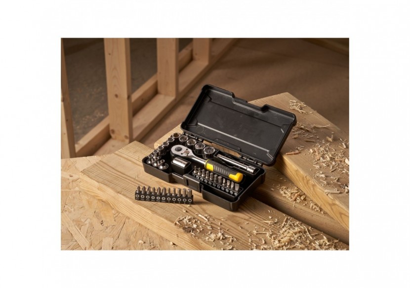 COFFRET DE DOUILLES COMPACT ¼’’
 - JEU DE 37 PCS - STMT82672-0 - Stanley