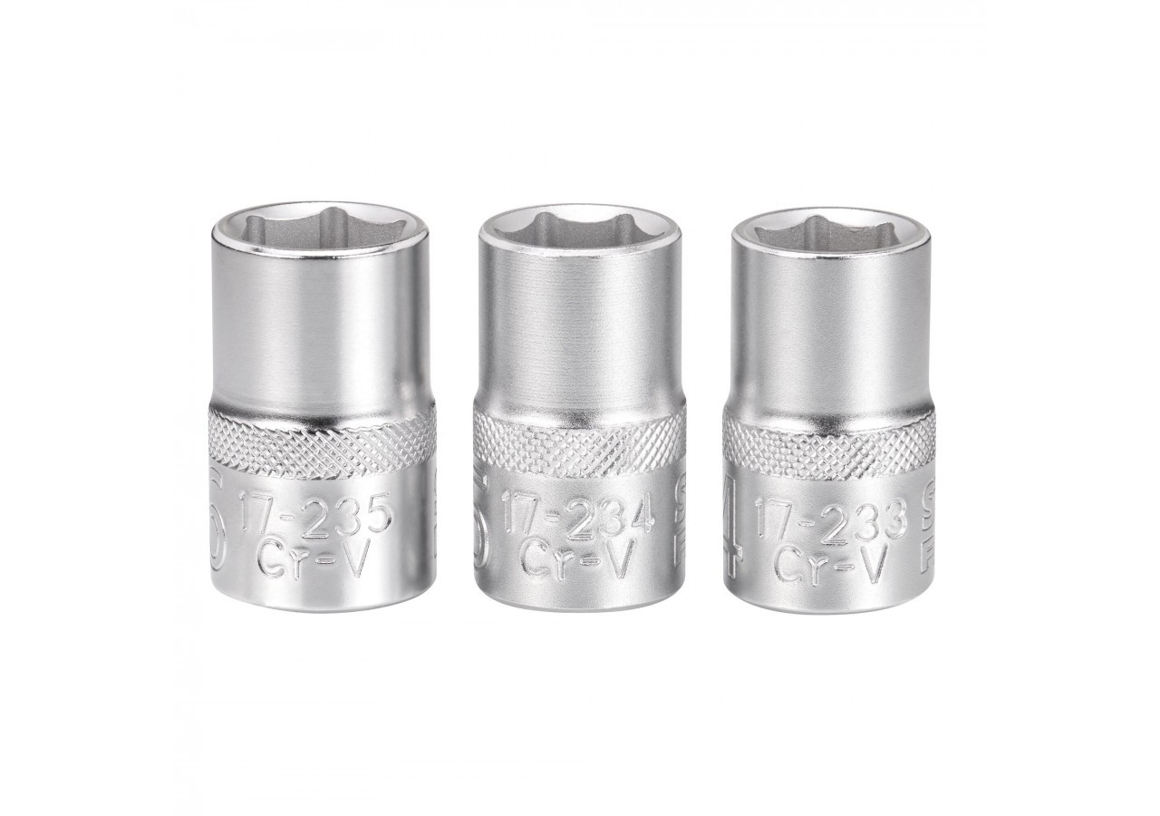 JEU DE DOUILLES 1/2" 6 PANS 14-15- 16 MM FATMAX - 3 PIECES - FMMT17093-0 - Stanley