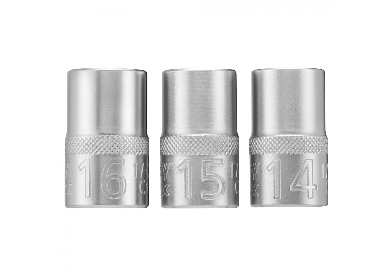 JEU DE DOUILLES 1/2" 6 PANS 14-15- 16 MM FATMAX - 3 PIECES - FMMT17093-0 - Stanley