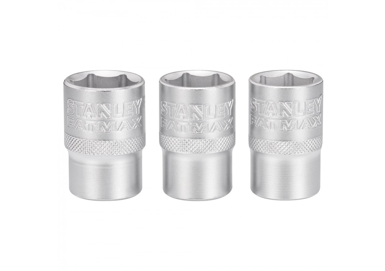 JEU DE DOUILLES 1/2" 6 PANS 17-18- 19 MM FATMAX - 3 PIECES - FMMT17094-0 - Stanley