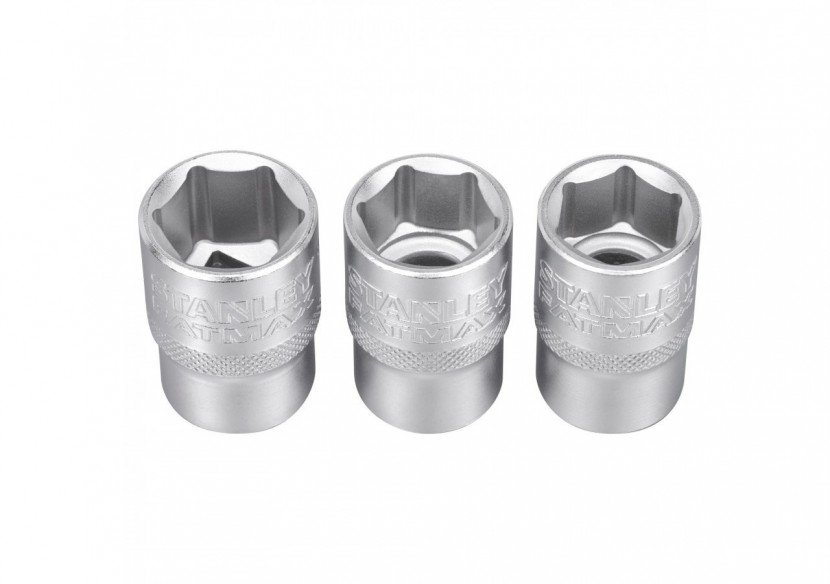 JEU DE DOUILLES 1/2" 6 PANS 17-18- 19 MM FATMAX - 3 PIECES - FMMT17094-0 - Stanley