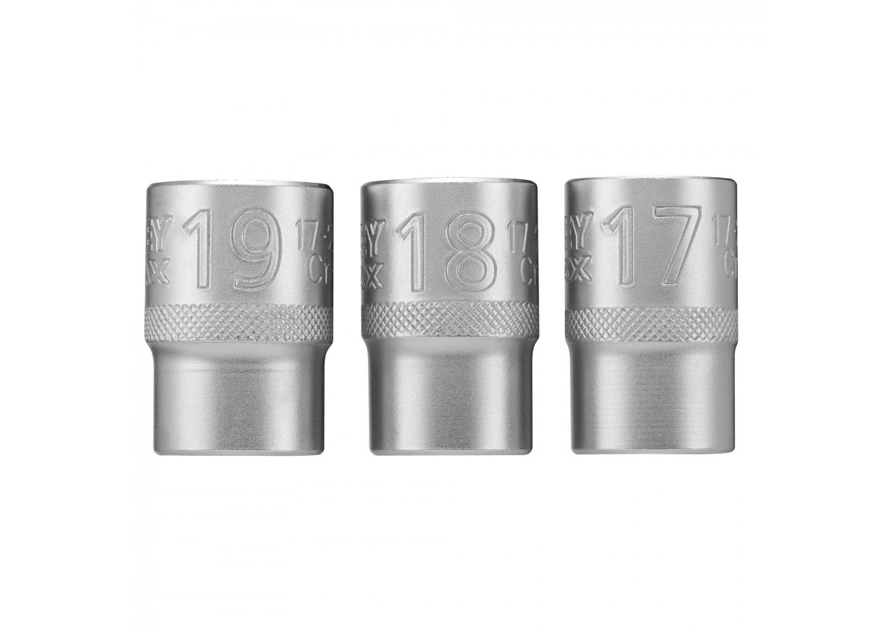 JEU DE DOUILLES 1/2" 6 PANS 17-18- 19 MM FATMAX - 3 PIECES - FMMT17094-0 - Stanley