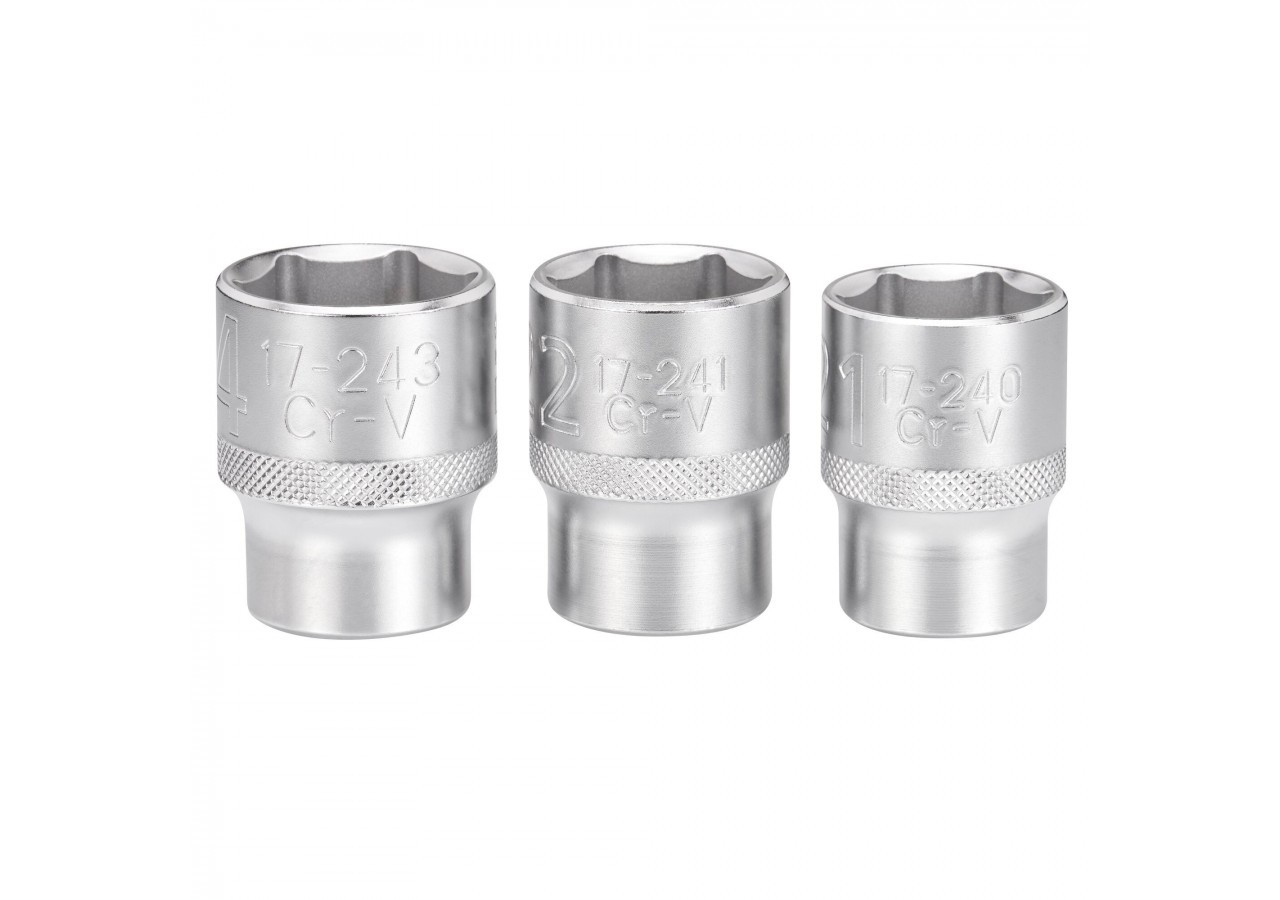 JEU DE DOUILLES 1/2" 6 PANS 21-22- 24 MM FATMAX - 3 PIECES - FMMT17095-0 - Stanley