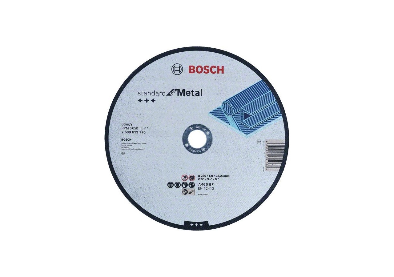 1 disque à tronçonner Standard for métal spécial Coupe droitel 230x1,9 - 2608619770 - Bosch