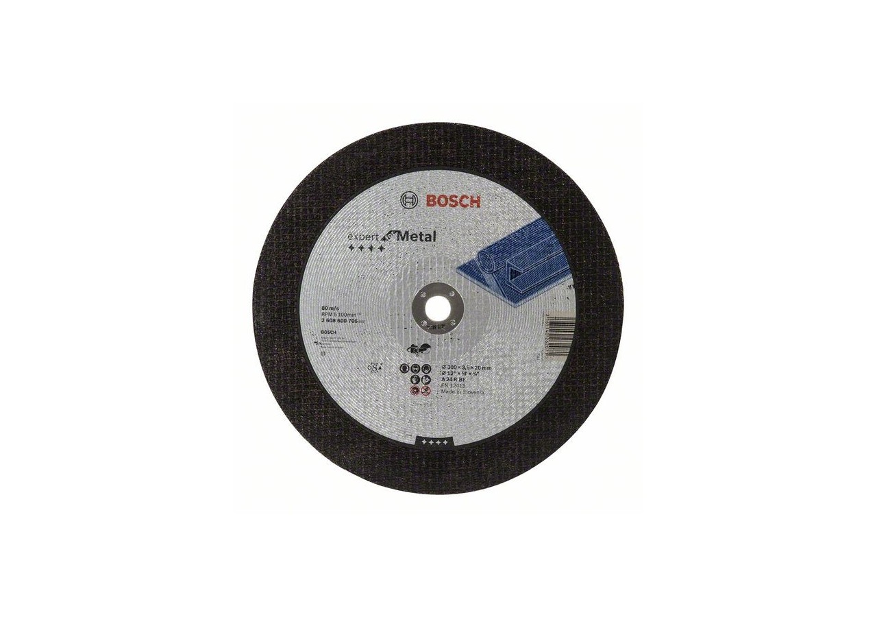 1 disque pour tronçonneuse thermique Métal Expert for moyeu plat 300x20x3,5mm - 2608600706 - Bosch