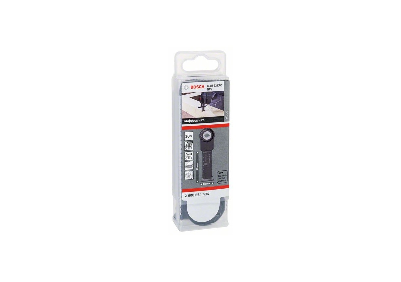 10 Lames StarlockMax HCS Bois  32X80mm  MAIZ32EPC - 2608664496 - Bosch