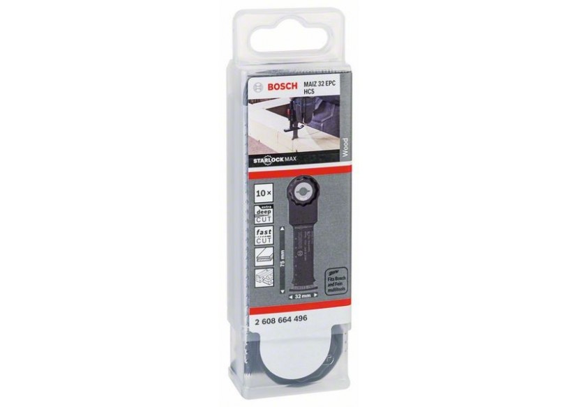 10 Lames StarlockMax HCS Bois  32X80mm  MAIZ32EPC - 2608664496 - Bosch 10 Lames StarlockMax HCS Bois  32X80mm  MAIZ32EPC - 2608664496 - Bosch