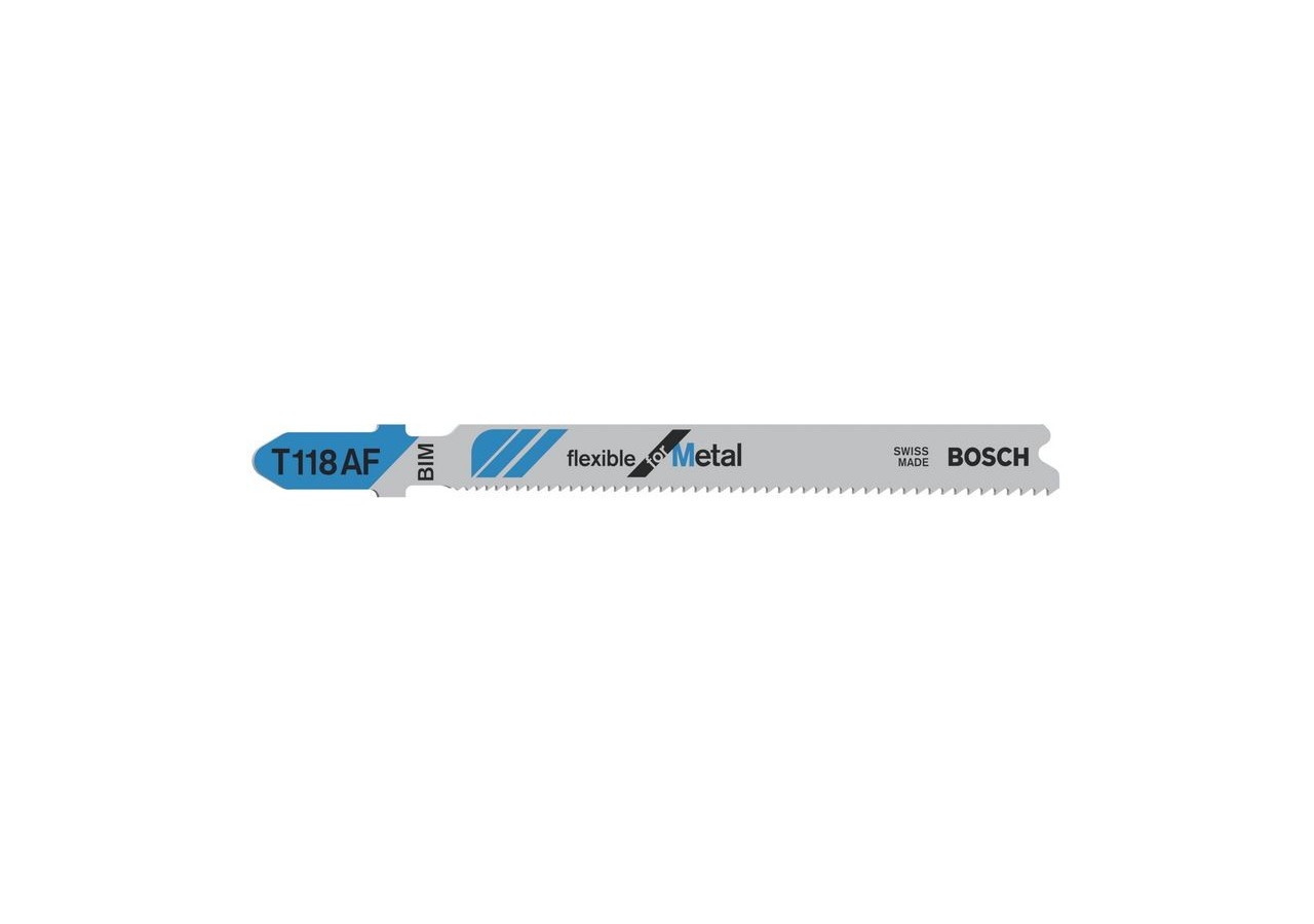 100 Lames scie sauteuse BIM Flexible Métal 92mm  Pas : 1,1-1,5mm T118AF - 2608634774 - Bosch