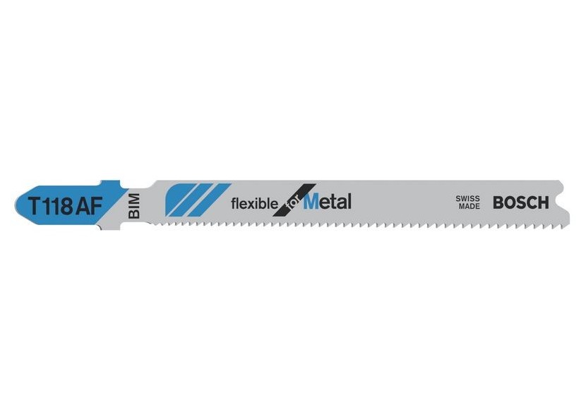 100 Lames scie sauteuse BIM Flexible Métal 92mm  Pas : 1,1-1,5mm T118AF - 2608634774 - Bosch 100 Lames scie sauteuse BIM Flexible Métal 92mm  Pas : 1,1-1,5mm T118AF - 2608634774 - Bosch