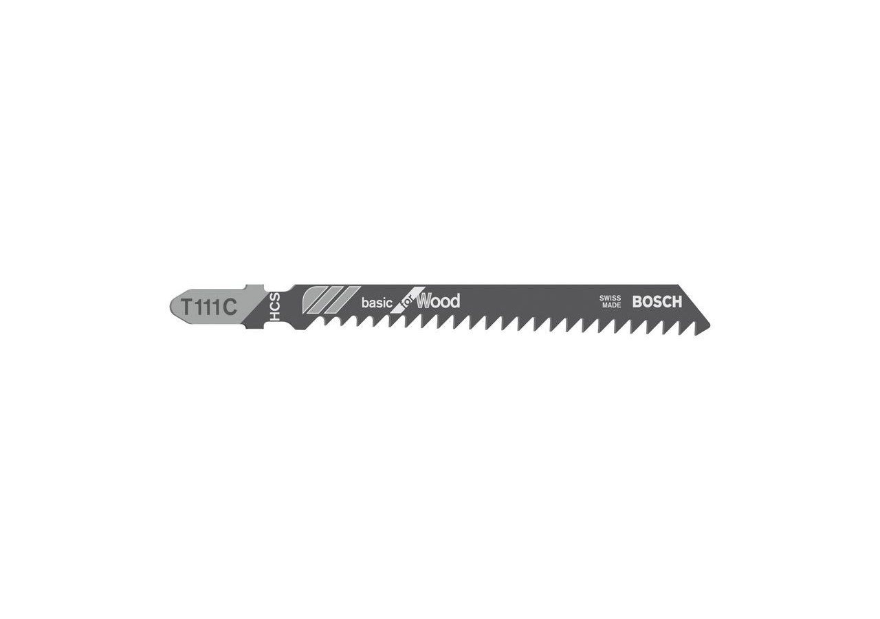100 Lames scie sauteuse HCS Bois 100mm  Pas : 3mm T111C - 2608637878 - Bosch