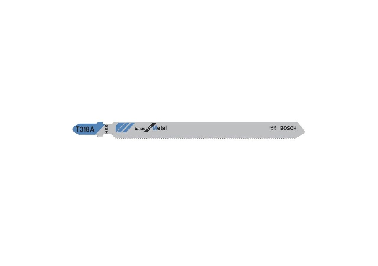 100 Lames scie sauteuse HSS Métal 132mm  Pas : 1,2mm T318A - 2608631808 - Bosch