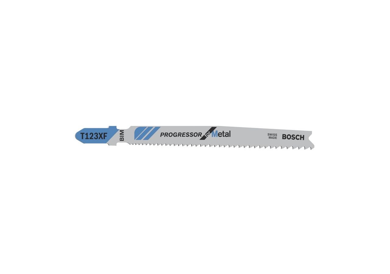 100 Lames scie sauteuse HSS Progressor Métal 100mm  Pas : 1,2-2,6mm T123XF - 2608638700 - Bosch