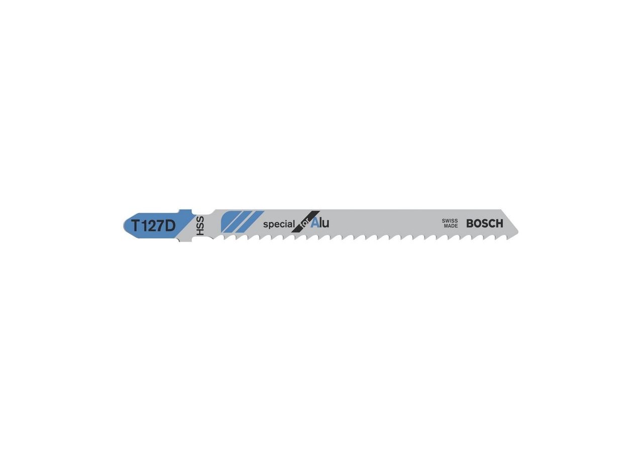 100 Lames scie sauteuse HSS Spécial Aluminium 100mm  Pas : 3mm T127D - 2608631966 - Bosch