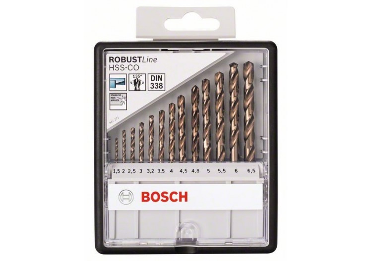 13 FORETS METAL HSS-CO 135° ROBUSTL - 2607019926 - Bosch