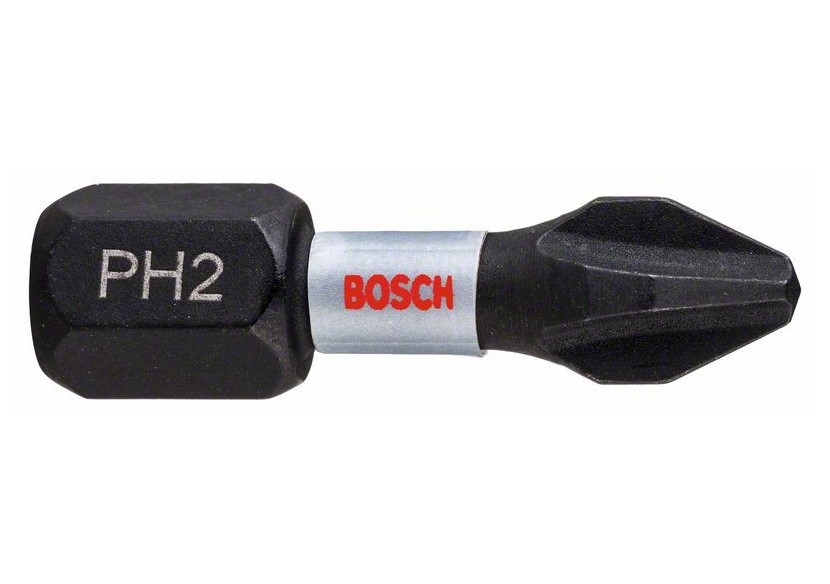 2 embouts vissage IMPACT 25mm PH2 - 2608522403 - Bosch