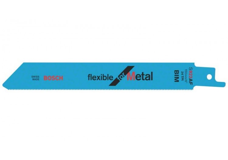 2 Lames scie sabre BIM Flexible Métal 150mm S922AF - 2608656036 - Bosch